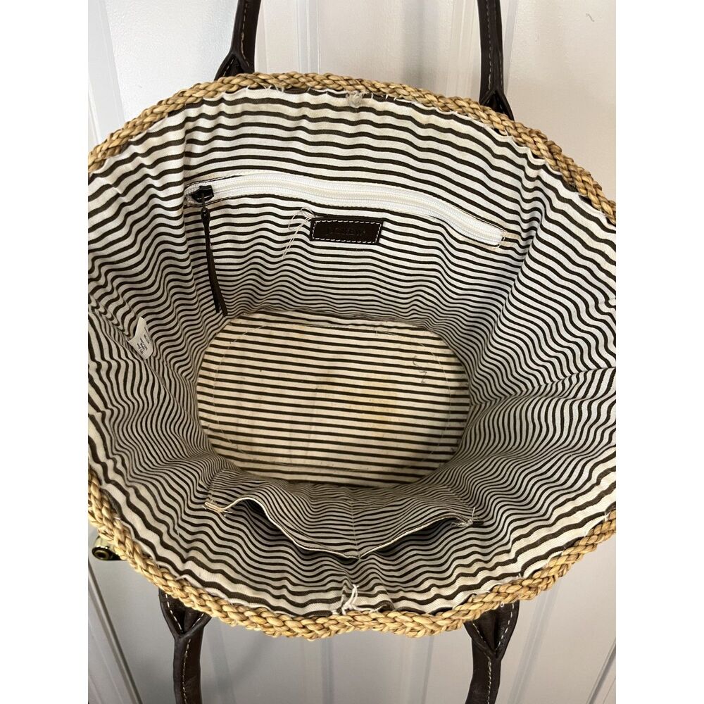 J.Crew Straw & Leather Basket Tote Bag - Picture 5 of 6